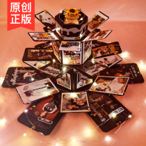 Net red explosion box diy photo album handmade creative photos customized surprise birthday gift wedding commemoration