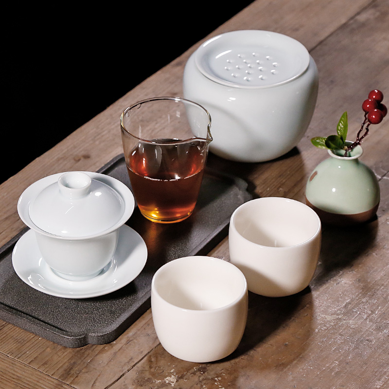 High dehua white porcelain domestic large master cup cup pure white ceramic cups single single kung fu tea