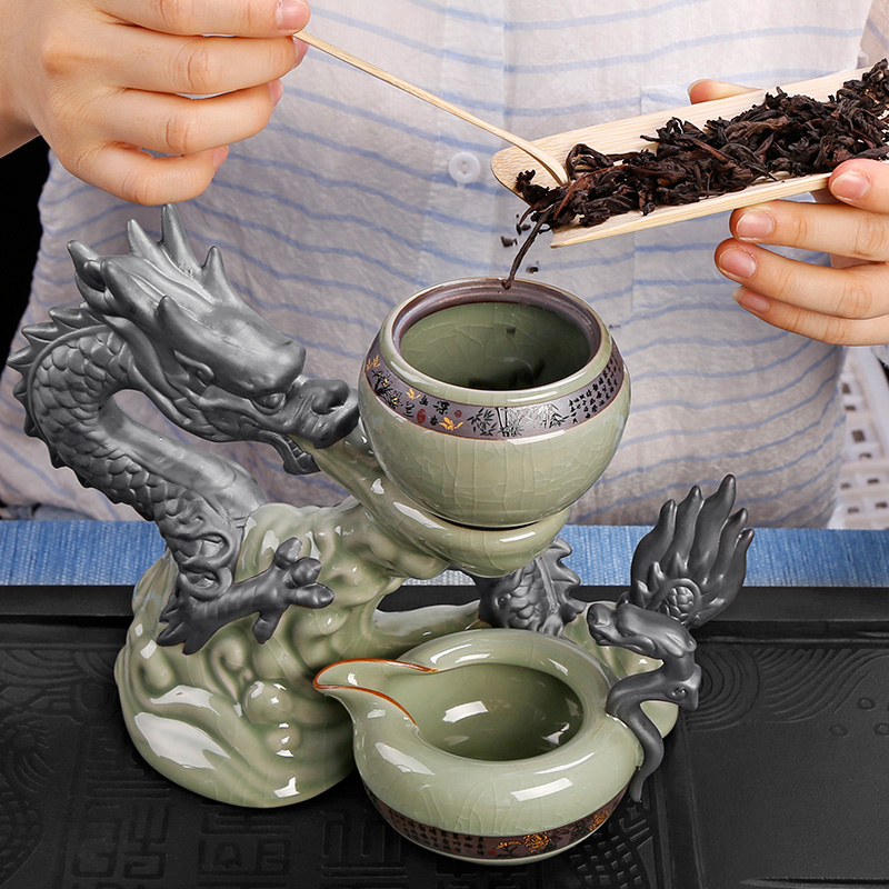 Ceramic creative half automatic kung fu tea sets tea tea ware lazy cup of simple home office