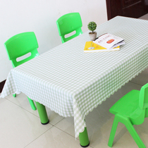 Rectangular plastic desk student table waterproof cute fabric cotton linen hipster kindergarten special tablecloth