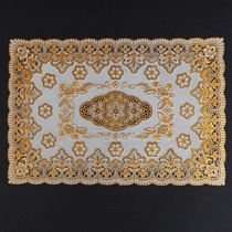 25 * 38cmpvc European hot gilding silver coaster Western placemats heat insulation mat tray mat bowl mat vase basin mat anti-scalding