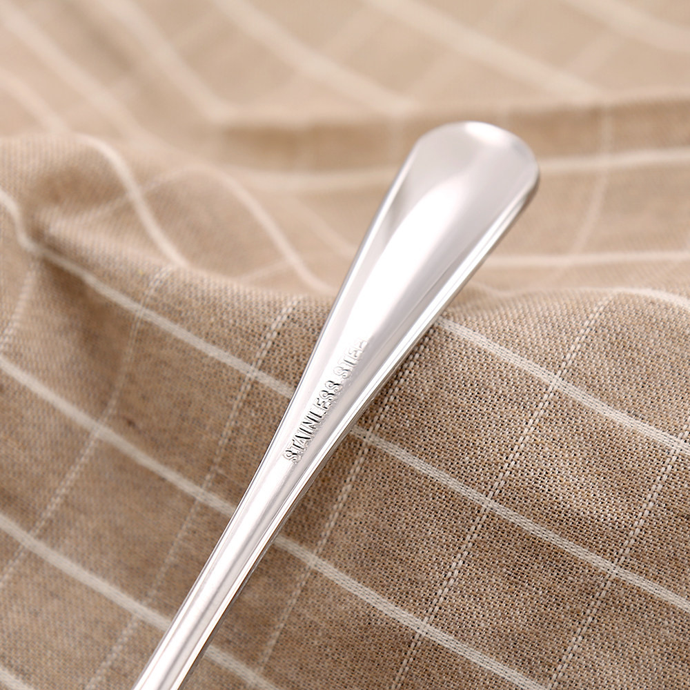 410不锈钢勺子长柄小勺子汤勺汤更家用大勺子搅拌勺成人甜品长勺