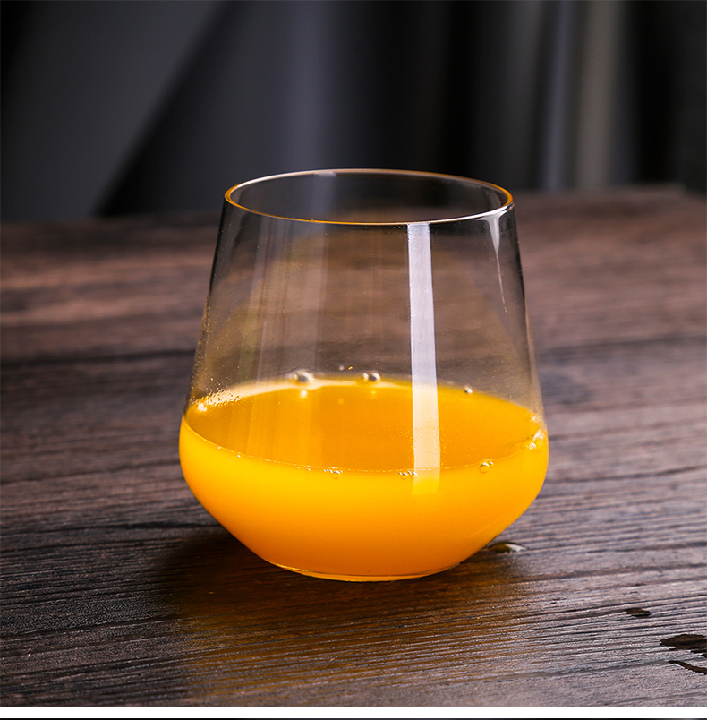 餐厅饭店水杯玻璃杯大容量家用办公室透明简约创意果汁杯饮料杯_7折