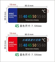 Water separator temperature sticker Floor heating plumbing system radiator temperature sticker induction 30 to 70 degrees customized logo