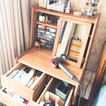 Solid wood dresser Bedroom Small family Type cherry wood ins Wind Nordic make-up Desk modern minimalist make-up table 60cm