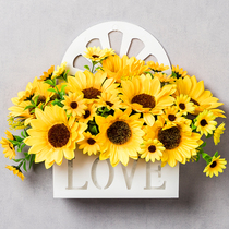 Wall-mounted fake flower hanging wall Decorative Wall Pendant Emulation Plastic Flower Basket Small Clear New Living Room Wall Room Flowers