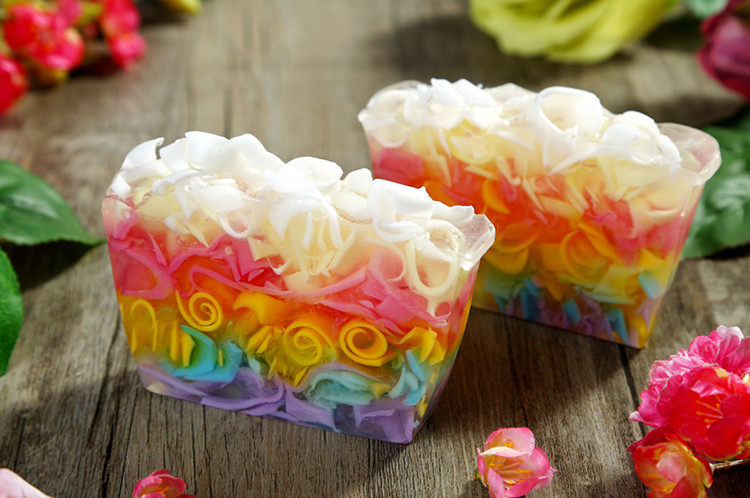 阿蒂朗丝进口彩虹皂精油手工皂洗脸沐浴香皂100g天然补水保湿香体_7折