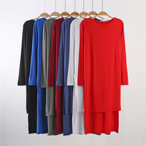 Modern dance costume adult split long loose modal Dance Top female classical practice dance dress