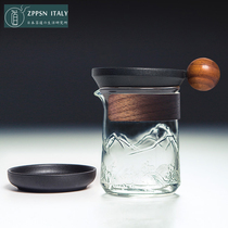 Italian ZPPSN Day-style heat resistant glass fair cup tea leak suit Gongcup tea cup tea tea cup