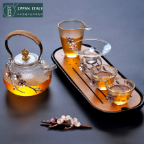 Italy ZPPSN Japanese-style heat-resistant glass set Kung Fu tea set Household boiling water high temperature tea kettle