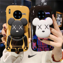 Boomer bear Huawei mate30 mobile phone shell anti-fall mate30pro small brute waist m30 cartoon Womens soft silica gel cute mt30 folding bracket mate30epor lovers