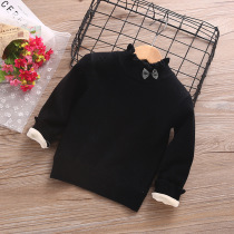 Autumn Winter New Pint Girl 100 Hitchhiking Butterfly Knot Pure Cotton Knit Cardiovert Jersey Bottom Sweater Cardiff Plus Suede to