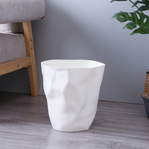 Creative trash can Household living room bathroom large plastic lidless trash can Office personality simple paper basket