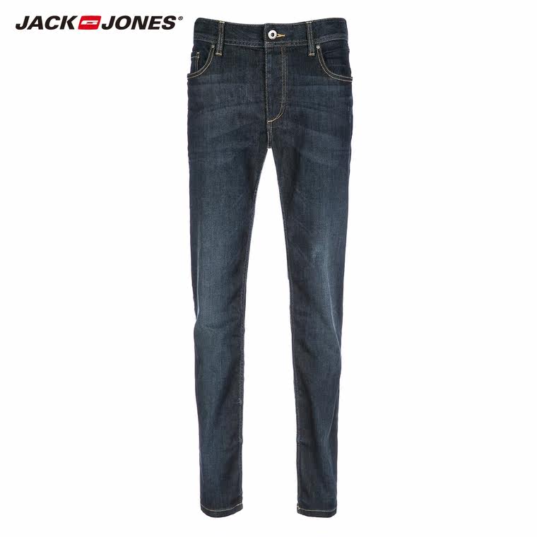 [加购]JackJones杰克琼斯含莱卡修身水洗男士牛仔裤C|2154320110
