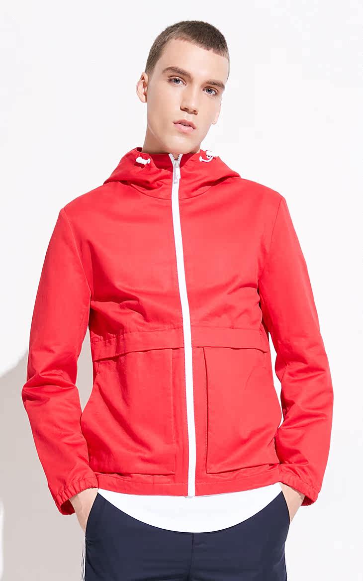 jackjones杰克琼斯纯色纯棉男连帽夹克e|217121501_7折现价279元