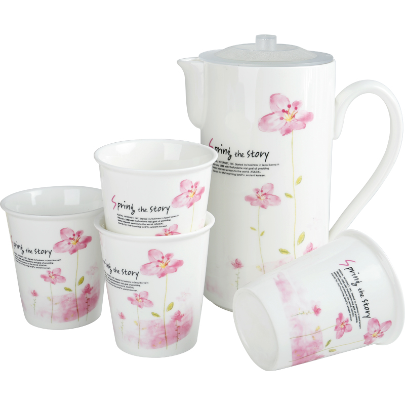 Kung fu tea set suit household kitchenware the plants and Chinese ceramic teapot tea tea set tea cups kettle