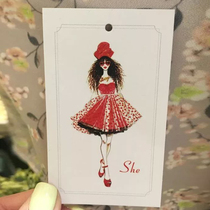 Mens and womens clothing Curtain hang card custom beautiful flower shop lighting hang card plus printing shop name WeChat QR code custom