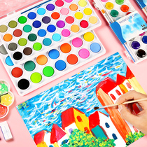 Solid Watercolor Paint Suit Nursery School Children Beginners 36 Color Hand-painted Water Pasta Painting Graffiti Paint
