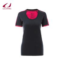 ULAVNAG Ms Yu Erwang fitness exercise running speed drying yoga clothes thin outdoor short sleeve 58116