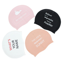 New waterproof ear gel silicone swimming cap woman long hair large number not Leehead male and female universal adult spa swimming cap