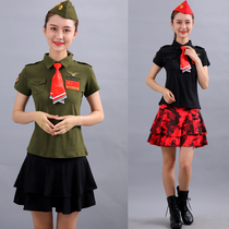 Dance suit adult new sailor dance costume summer short-sleeved T-shirt wild dance square dance suit performance suit