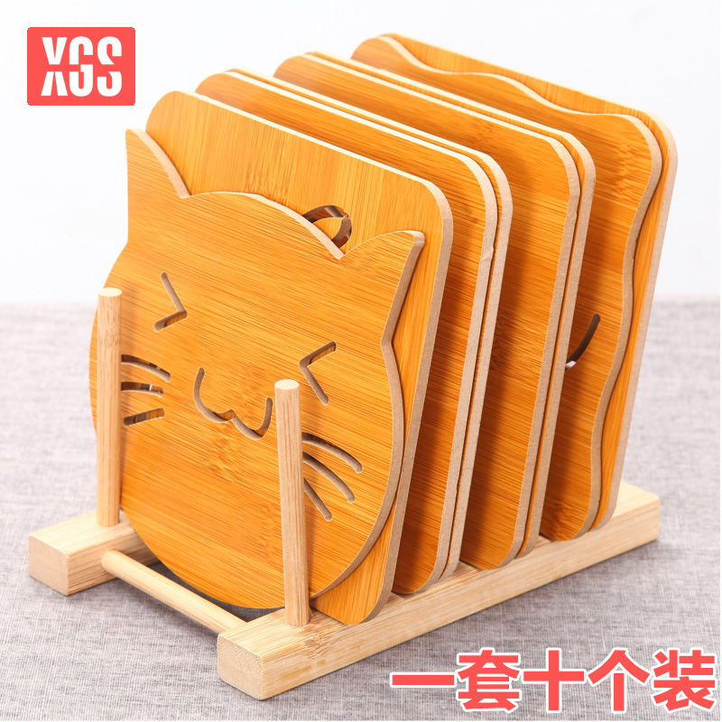 家用木质餐垫隔热垫创意餐桌垫防烫盘子垫子家用锅垫碗垫茶杯垫子 Изображение 1 家用木质餐垫隔热垫创意餐桌垫防烫盘子垫子家用锅垫碗垫茶杯垫子 Изображение 1