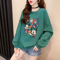 Cartoon Sweater 2022 new Korean edition loose collar fashion and spring and autumn thin tide in tide
