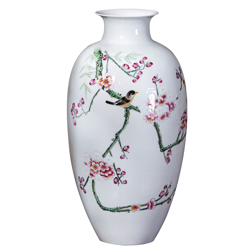 Jingdezhen ceramic MeiKaiWuFu vase famous hand knife clay bedroom a sitting room porch decoration flower arranging furnishing articles