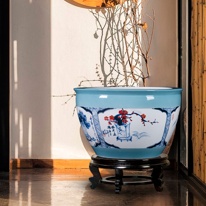 Jingdezhen ceramics aquarium by patterns home sitting room balcony is suing large courtyard landscape be born furnishing articles