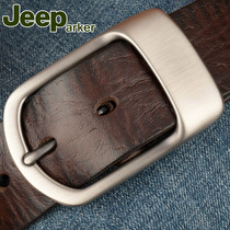 First layer cowhide belt Mens leather belt Mens pants belt Japanese pin buckle youth casual pants belt Korean version