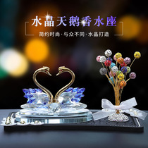 Crystal swan car decoration car perfume long-lasting light aromatherapy personality creative high-end womens car interior decoration supplies