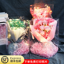 Eternal Flower Unicorn Gypsophila birthday gift to girlfriend friend Rose dried flower gift box ornament soap bouquet