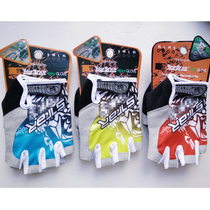 Foreign trade quality men and women cycling half finger non-slip shock absorption fitness outdoor sports running bicycle gloves