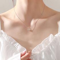 925 sterling silver 2021 new geometric circle necklace female ins simple choker temperament niche design cold wind