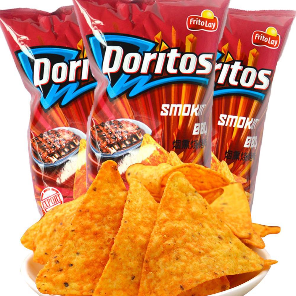 4袋包邮 台湾doritos多力多滋玉米片 烟熏烧烤味198.4克膨化薯片