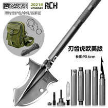 Outdoor sapper shovel Multi-purpose military shovel Chinese military version manganese steel thickened military readiness shovel Vehicle blade tooth tiger