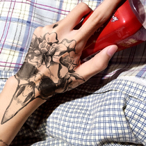 Tattoo sticker waterproof male tide flower arm personality female lasting simulation tattoo pattern half arm full back tattoo paper dark system