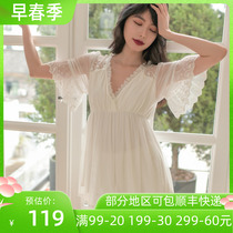 Summer new with chest cushion palace Palace Wind Sleeping Clothes Fairy Modale Short Sleeve Shorts Sweet princess cool and quick home clothes