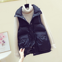 velvet cotton vest woman in autumn 2021 new Korean loose loose loose laying a wild vest shoulder without sleeve wallet coat