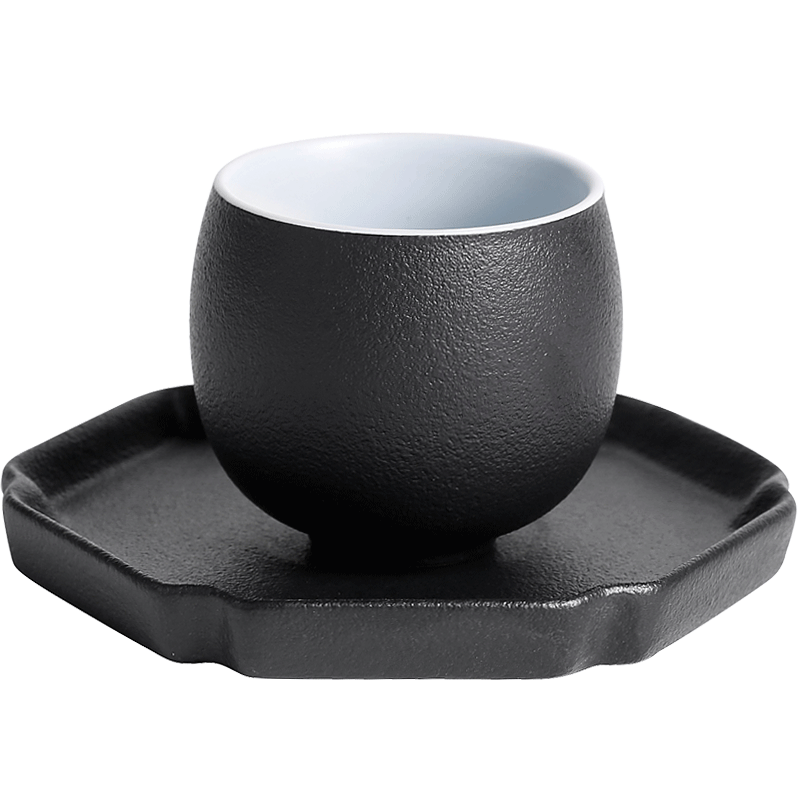 Tea seed Japanese kung fu Tea cups of black ceramic single small handless small Tea cup bowl, single cup Tea cup