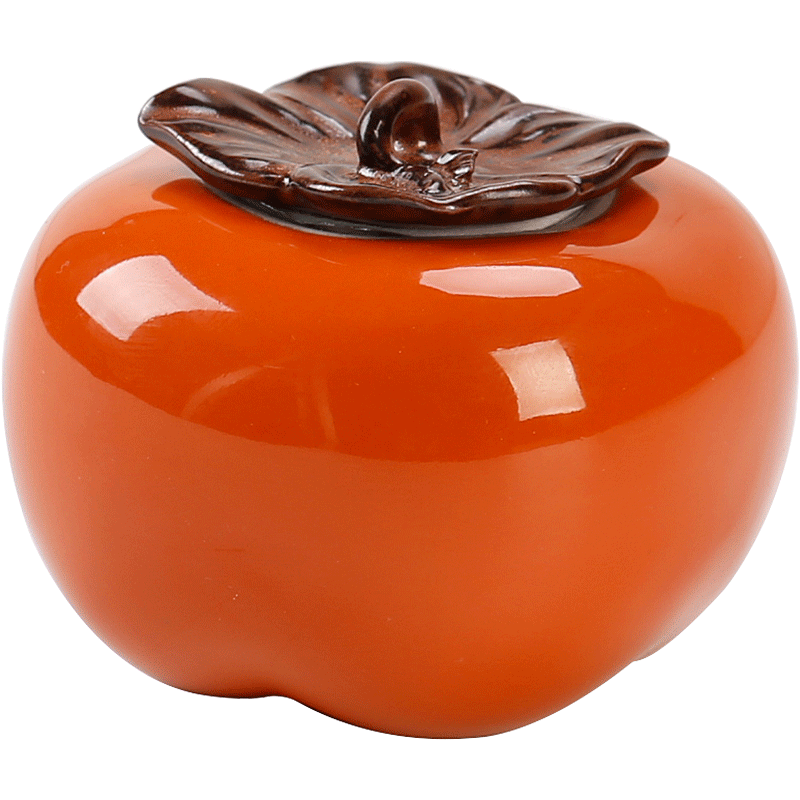 Ceramic persimmon persimmon caddy fixings mini ruyi little persimmon tea storage POTS of tea tea tea tray on small place