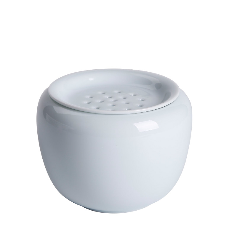 Celadon trumpet tea wash bath archaize hot tea filter bucket ceramic kung fu tea tea barrel water jar is zero