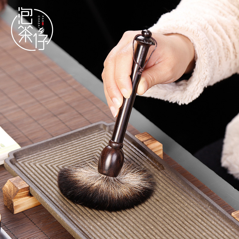 Tea seed YangHuBi badger hair real wood kung fu Tea Tea accessories 6 gentleman it Tea Tea brush brush pen