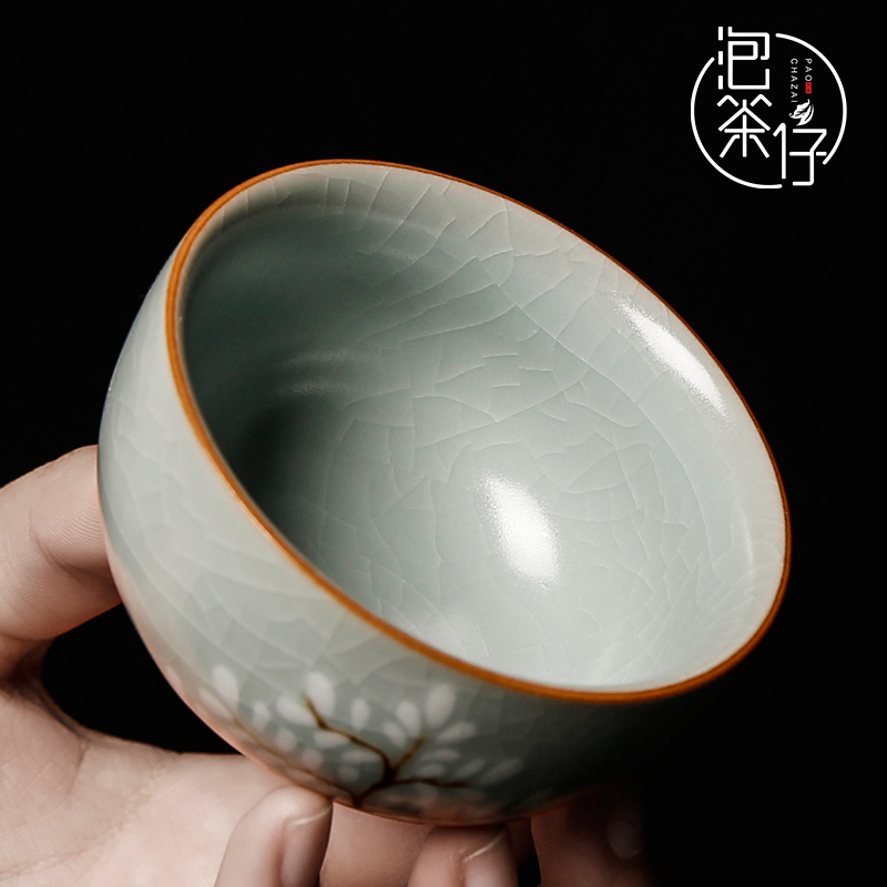 Your up kung fu master single small tea cup tea cup hand - made large - sized ceramic, checking the sample tea cup open tea set