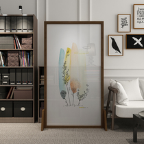 Euroscreen solid wood partition Decorative Living Room Bedroom Entrance to the family Xuanguan Brief Modern American mobile Easy-seat screen