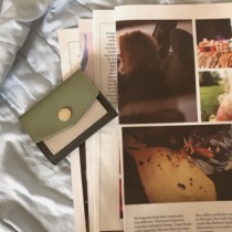 2018 Korean new ins color matching buckle short chic all-match girl wallet wallet coin purse card bag