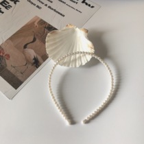 White moonlight Retro all-match Pearl hairband ins French girl hairpin headband Korean hair accessories