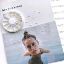 Nail art decoration Pearl patch sequin makeup Pearl semicircular patch mermaid makeup sequin makeup Make-up pearl plate