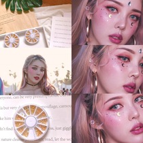 pony the same face makeup stickers star and moon jewelry mixed box set Japanese popular star and moon five-pointed star eye makeup sequins