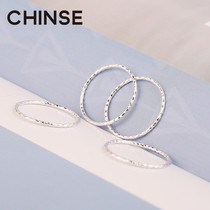 925 sterling silver diamond fashion Joker ring student female chic very simple Japanese Korean style little finger tail ring